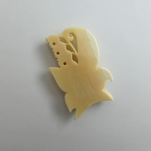 ナンタケットバスケット用 マッコウ鯨歯のオーナメント「スズラン（大