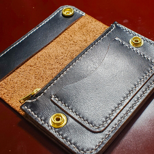 トラッカーウォレットミドル horse leather 馬革 手縫 ホースレザー 長