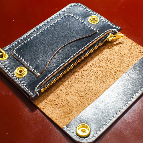 トラッカーウォレットミドル horse leather 馬革 手縫 ホースレザー 長