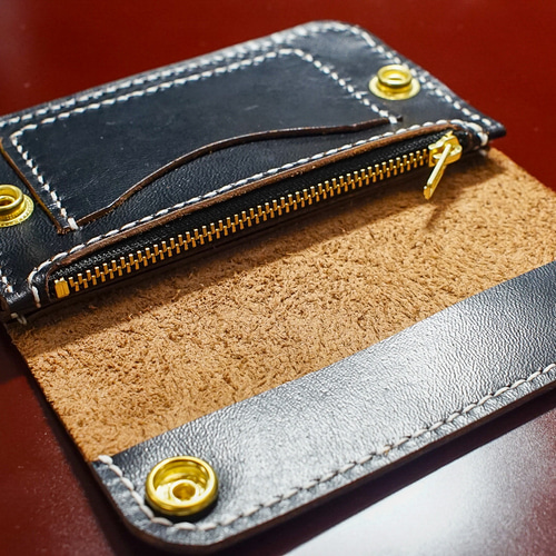 トラッカーウォレット　ミドル　horse leather CA008 トラッカーウォレットミドル horse leather 馬革 手縫 ホースレザー 長