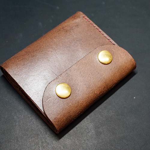 国産床革 コンパクトウォレット たつのレザー 床革 三つ折り財布