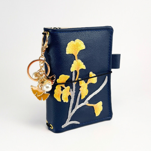 パスポートサイズ トラベラーズノートカバー - ネイビーベジタブル