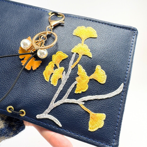 パスポートサイズ トラベラーズノートカバー - ネイビーベジタブル