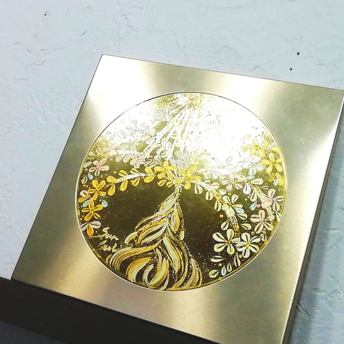 風水絵画 太陽の光注ぐ*光の豊樹 メタリック 幸せの招財樹 金の 風水絵画 太陽の光注ぐ*光の豊樹 メタリック 幸せの招財樹 金の