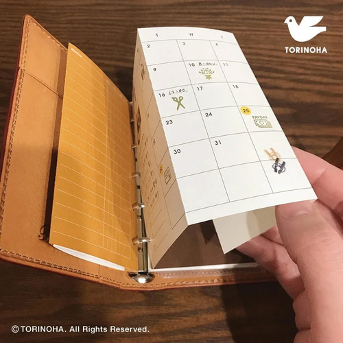 PATAORI 2026年 ／ カレンダーセット M5 手帳 鳥の葉工房 通販