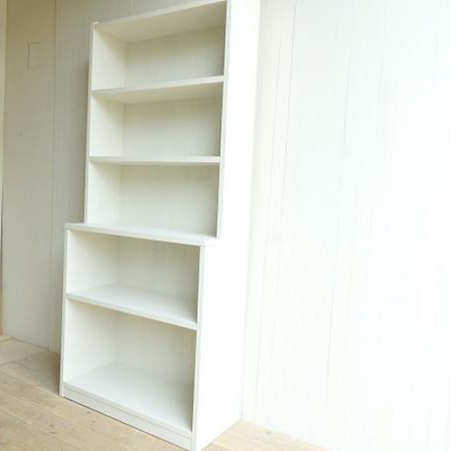 サイズデザインオーダー可6段カップボードW64シャビーナチュラルホワイト受注製作 送料がかなり安くなりました！サイズ、デザインオーダー可！○6段