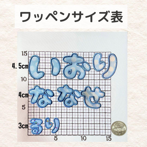 1文字 ワッペン ひらがな お名前ワッペン チョコスプレー柄 その他入園