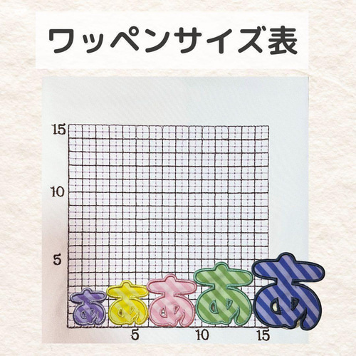 1文字 ワッペン ひらがな お名前ワッペン チョコスプレー柄 その他入園