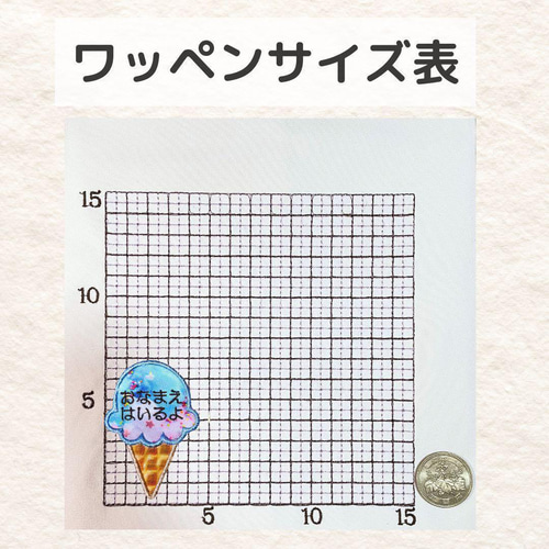 お名前ワッペン アイスクリーム その他入園グッズ mio 通販 18773725
