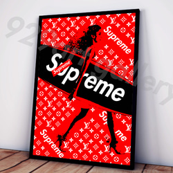 SUPREME type☆オマージュアートインテリアポスター＃93☆シュプリーム