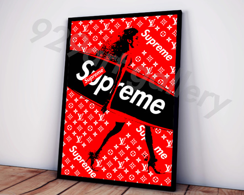 シュプリーム 絵画　アート SUPREME type☆オマージュアートインテリアポスター＃93☆シュプリーム