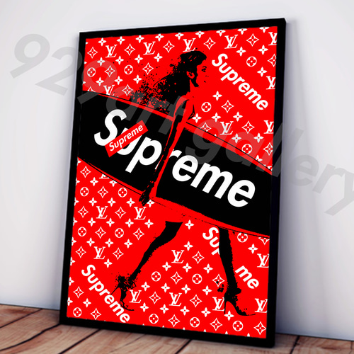 SUPREME type☆オマージュアートインテリアポスター＃93