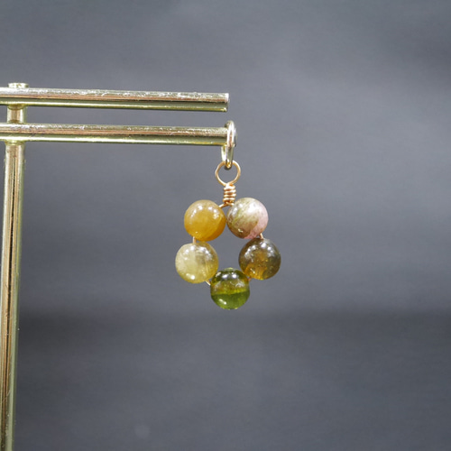 14KGF】レインボートルマリン の大人可愛いペンダントトップ 716