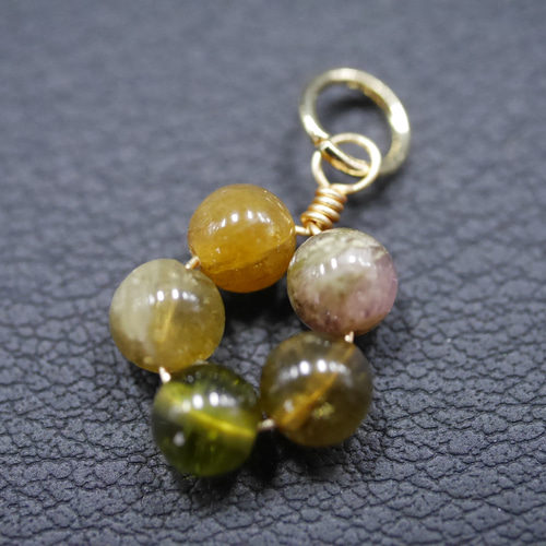 14KGF】レインボートルマリン の大人可愛いペンダントトップ 716