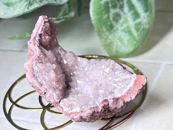 フラワーピンクアメジスト✨ ジオード 原石 クラスター ラフストーン