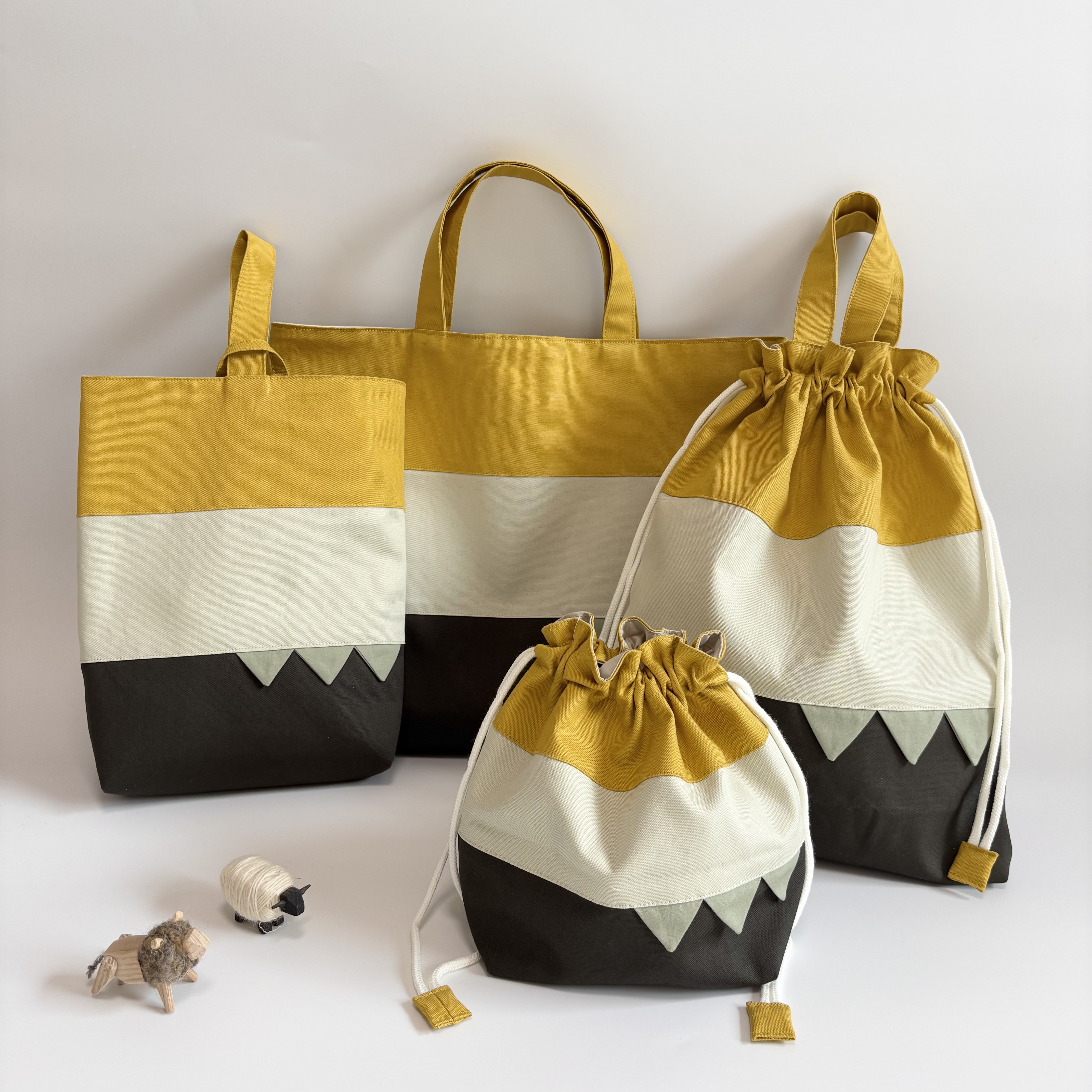 〖入園入学4点セット〗▽▽▽レッスンバッグ/シューズバッグ/体操着袋/お弁当袋//斜め掛け/サイズオーダー 5,740円