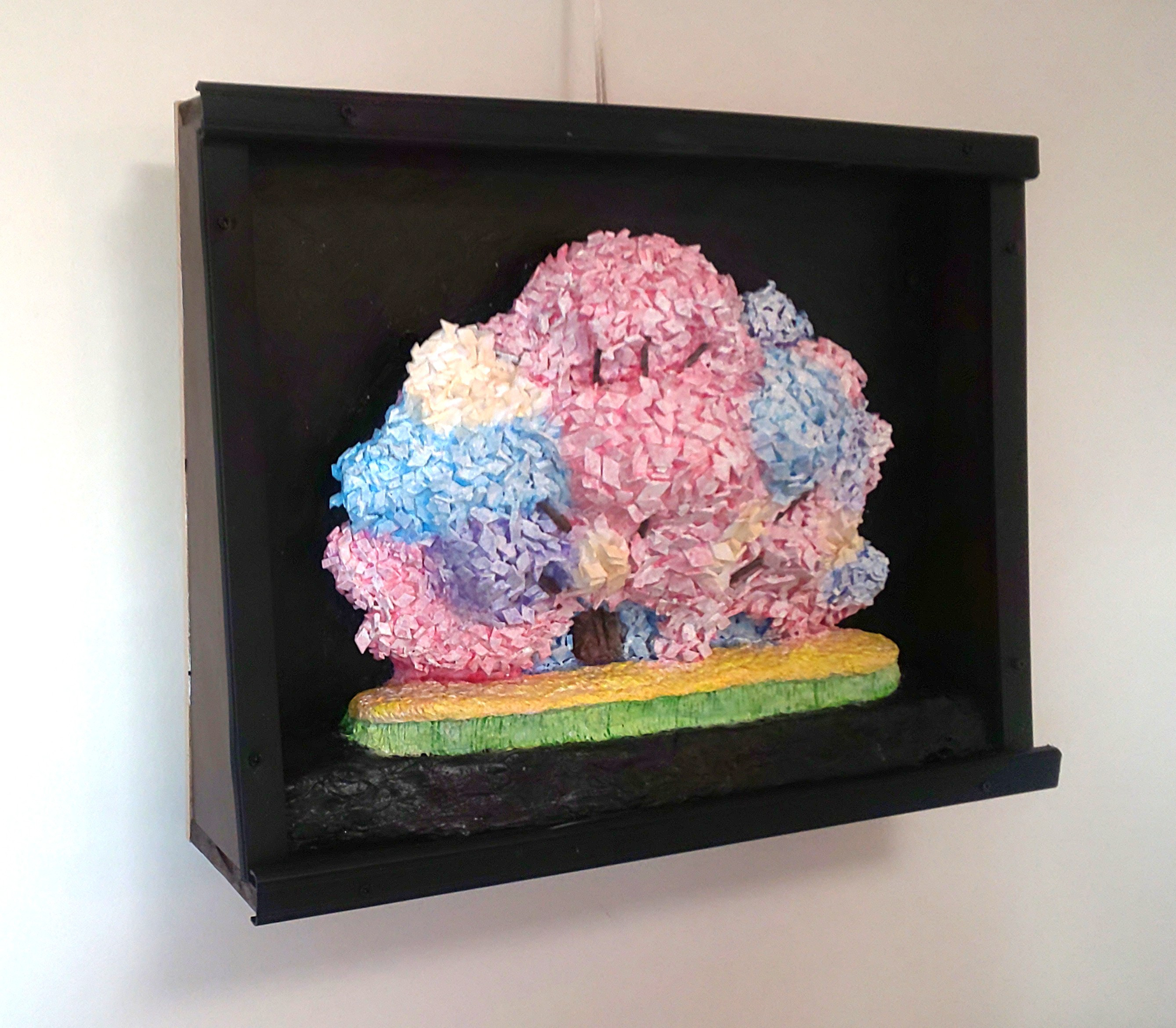 立体絵画の「吉高の大桜のライトアップ」 立体絵画の「吉高の大桜のライトアップ」(3D絵画)」 by 山川善作