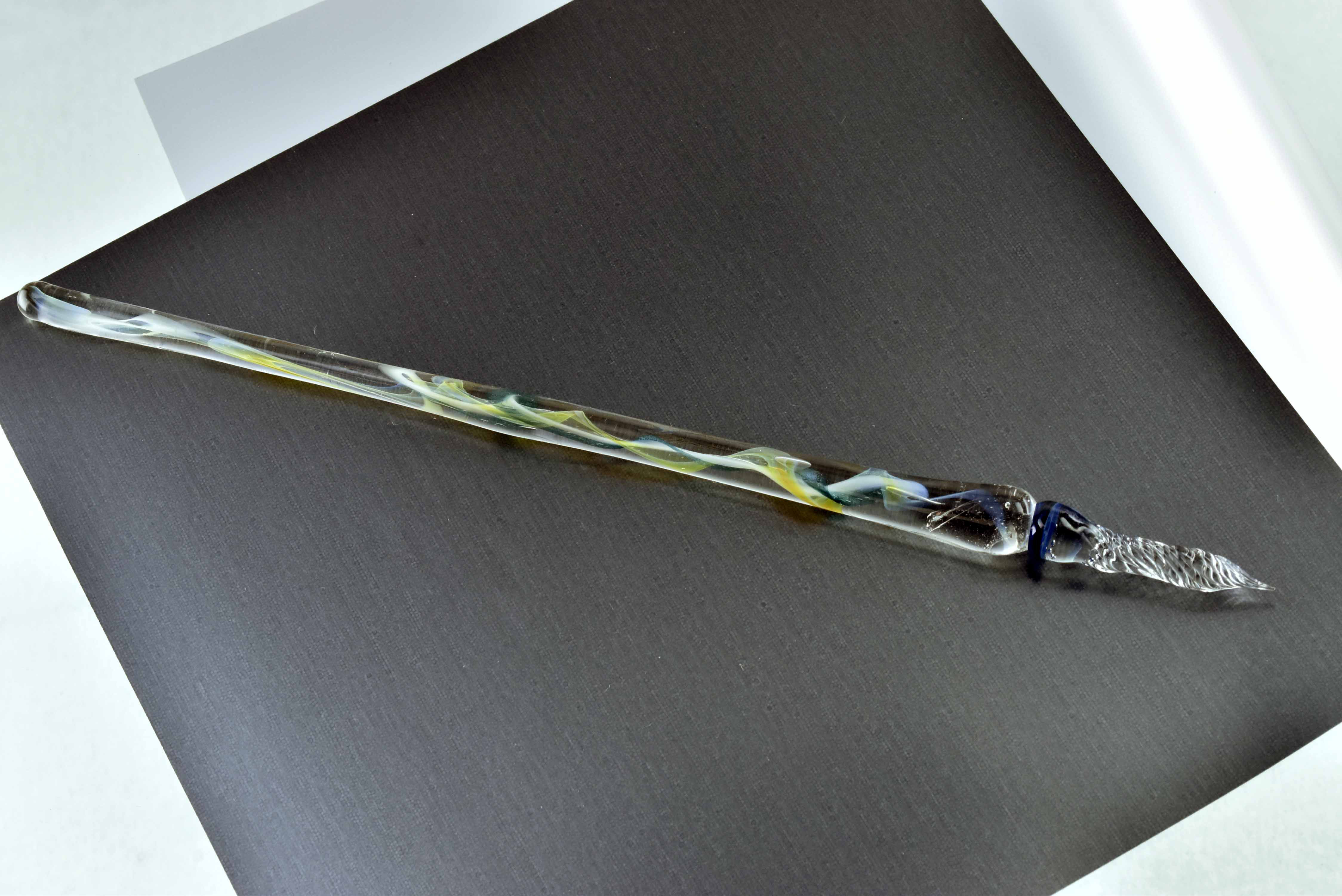 作家創作*アート*ガラスペン 　細密インク吸収10の溝 G4-487　*描きごごち追及　書く楽しみ