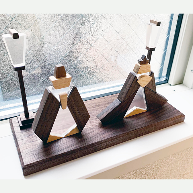 ウッドアクリルの　雛飾り　ひな人形　ひな祭り