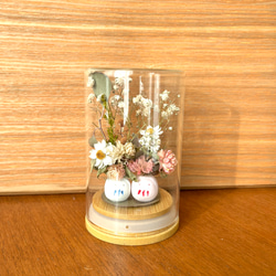 たんぽぽ綿毛のボトルフラワー（オレガノ）✳︎わたげのドライフラワー