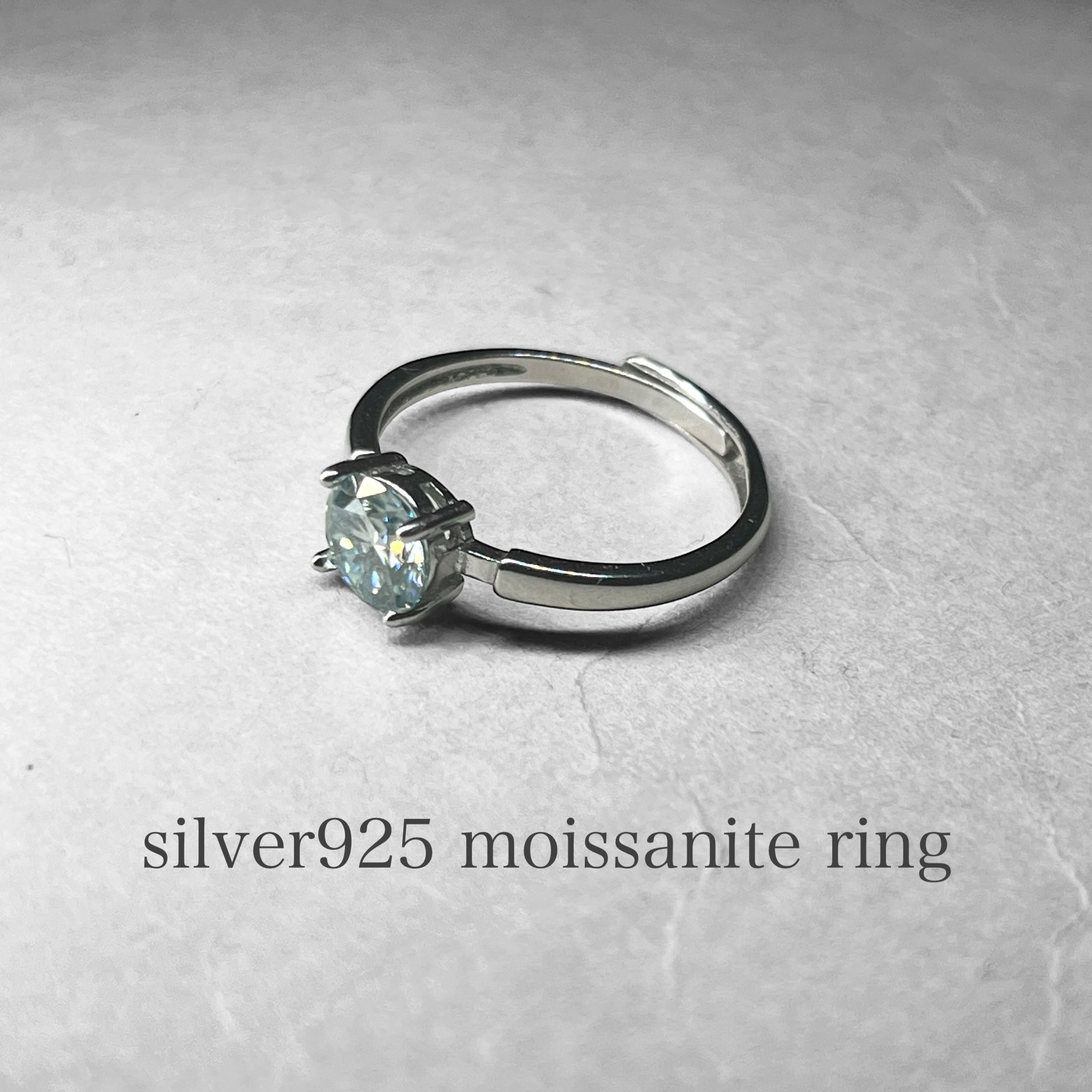 silver 925 moissanite ring / シルバ−925モアサナイトリング