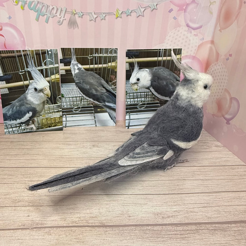 羊毛フェルト オカメインコor大きめインコオーダーメイド 1羽 ウチの仔