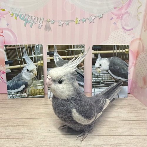 羊毛フェルト オカメインコor大きめインコオーダーメイド 1羽 ウチの仔
