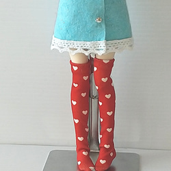 送料無料】22cmサイズ ハロウィン ニーハイ(斜めボーダー/オレンジ