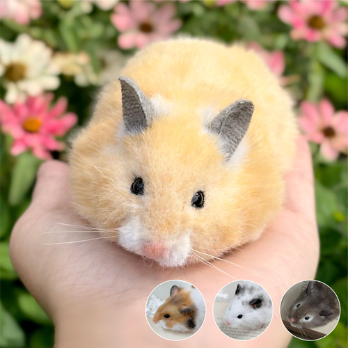 ゴールデンハムスターのぬいぐるみ｜キンクマ・ダルメシアンなど《セミ