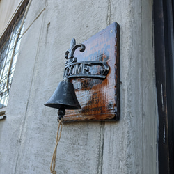 アンティークウッドが飾る おしゃれなドアノックベル  ヴィンテージ オーナメント  #店舗什器  #ガーデニング 7枚目の画像