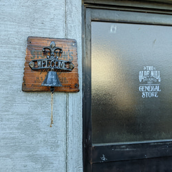 アンティークウッドが飾る おしゃれなドアノックベル  ヴィンテージ オーナメント  #店舗什器  #ガーデニング 2枚目の画像