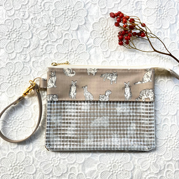 通院ポーチ/母子手帳ポーチ/コスメ・ステーショナリーポーチ/クラッチ