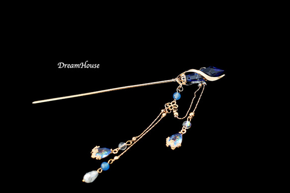 氷・魔法の杖のかんざし＊簪＊着物和装 2枚目の画像