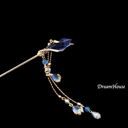 氷・魔法の杖のかんざし＊簪＊着物和装 3枚目の画像