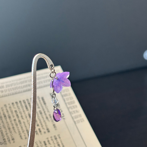 桔梗ブックマーカー＊帯飾り＊栞＊しおり＊ブックマーク＊キキョウ