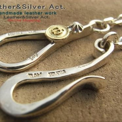 Leather&Silver Act ハンドメイド 　ワンポイトネックレス925 Leather&Silver Act. ハンドメイド シルバーネックレス 925