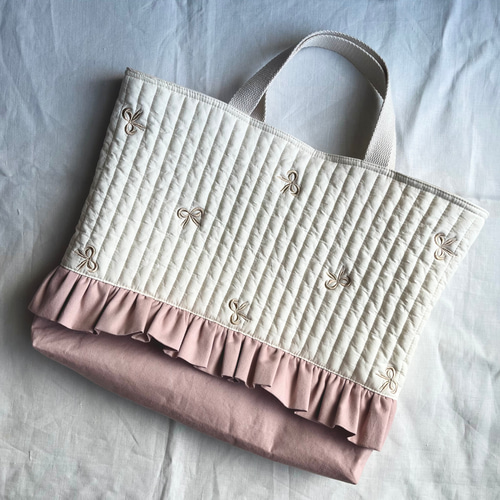 ヌビ イブル生地レッスンバッグ 入園入学準備 三点セット 上靴入れ