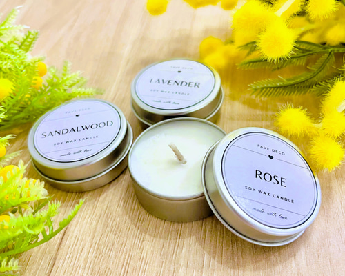 12種類の香りから選べる【アロマキャンドル】ミニ缶 ティー