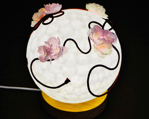 桜アート」和紙ランプシェード（ライト付き）母の日ギフト 2025