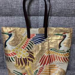 アンズルーム☆ちょっと豪華な☆着物×帯 ☆トートバッグ大容量