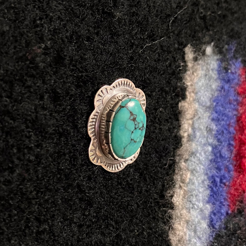 チベットターコイズ シルバーピンズ ピンバッジ ブローチ