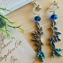 希少◇チェコ ウランガラス ヴィンテージ ネックレス◇Bijoux.M.G刻印