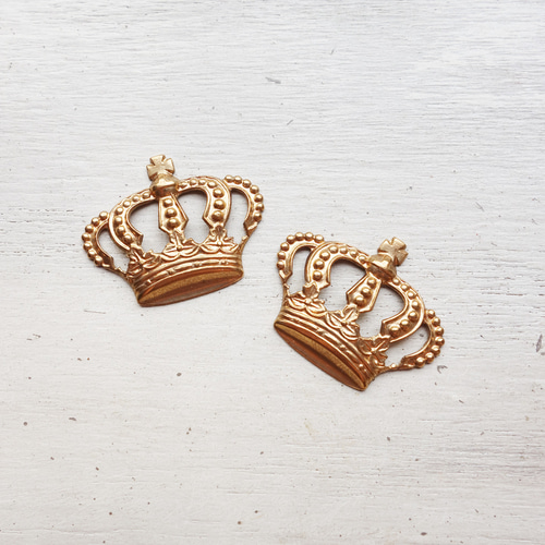 ドイツ製 ヴィンテージ 王冠のスタンピング 21×26.5mm (1個) その他