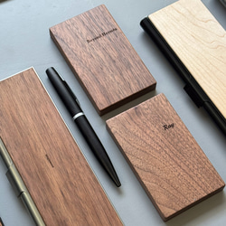 [カスタマイズギフト] 無料彫刻無垢材金属ペンケースペンバッグ鉛筆ケースビジネス 5枚目の画像