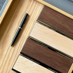 [カスタマイズギフト] 無料彫刻無垢材金属ペンケースペンバッグ鉛筆ケースビジネス 4枚目の画像