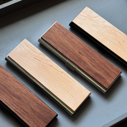 [カスタマイズギフト] 無料彫刻無垢材金属ペンケースペンバッグ鉛筆ケースビジネス 3枚目の画像