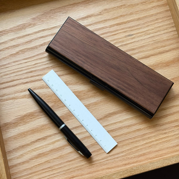 [カスタマイズギフト] 無料彫刻無垢材金属ペンケースペンバッグ鉛筆ケースビジネス 1枚目の画像