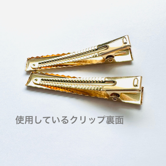 【送料無料】シェルと透かしゴールド ヘアクリップ 5枚目の画像