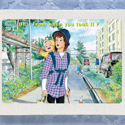 アートパネル 「ありゃ いつんまに」 33cmx24cm イラスト 子ども