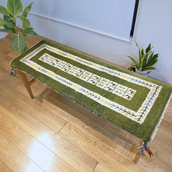 ペルシャ ギャッベ 玄関マット 58×90cm 希少な横柄 黄色 黄金色 ペルシャ ギャッベ 玄関マット 58×90cm 希少な横柄 黄色 黄金色